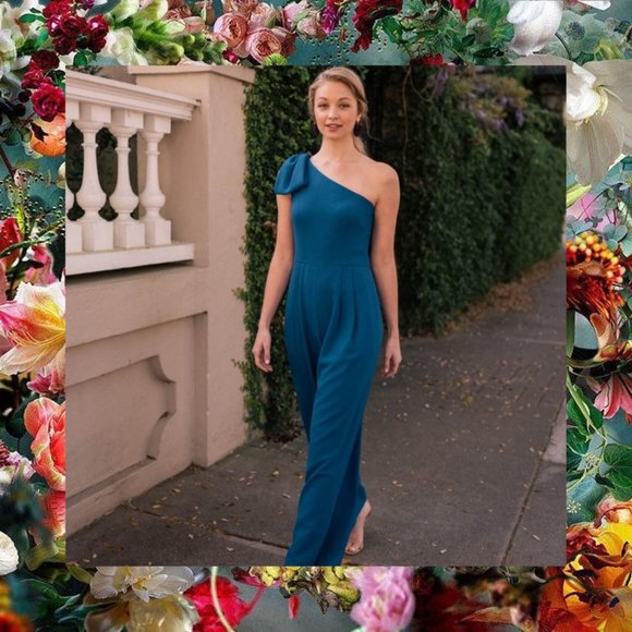 Gal Meets Glam Dresses & Skirts - $198 NWT GAL MEETS GLAM Deep Blue Jumpsuit Dress